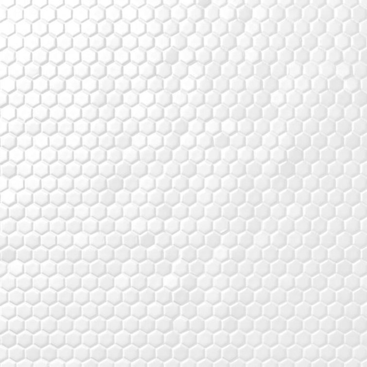 Matte White Ceramic Honeycomb Mosaic Tile for Floors and Walls