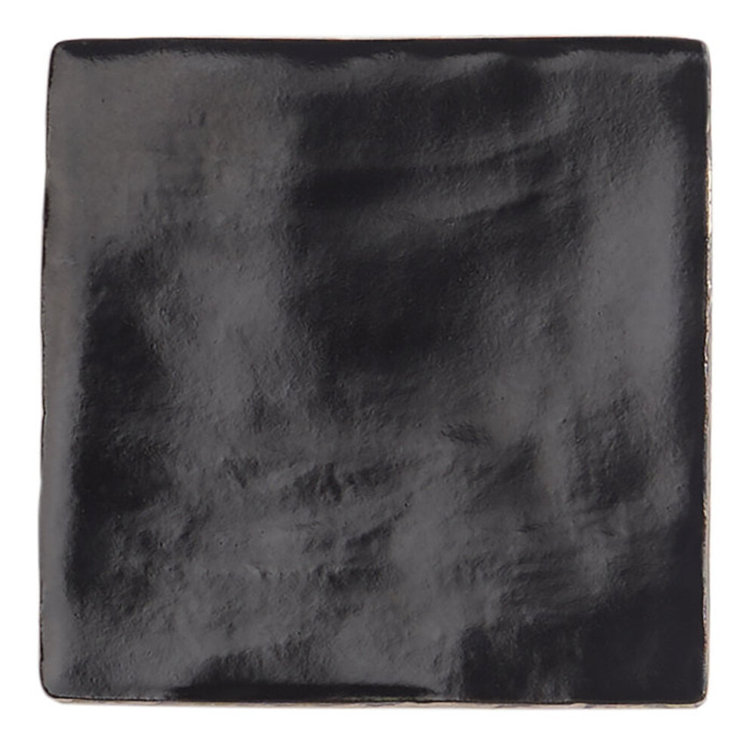 Nassau Jet Black 4" x 4" Satin Finish Ceramic Wall Tile