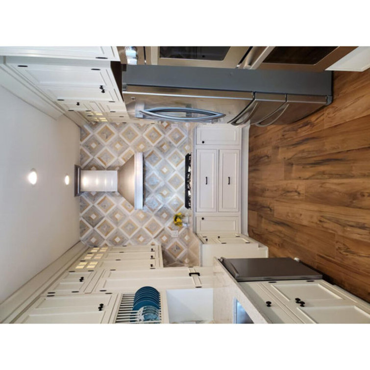Beige and Gray 8x8 Polished Marble Mosaic Tile