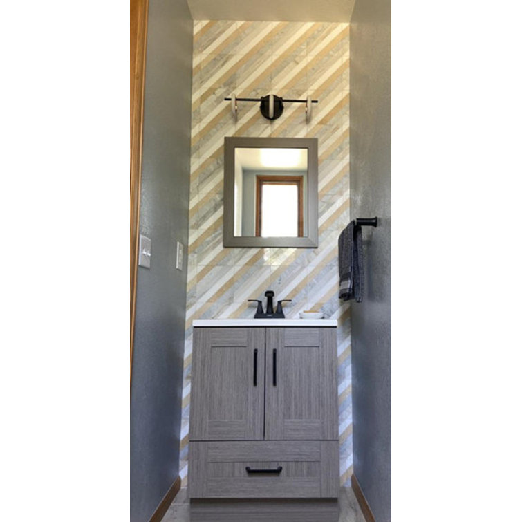 Beige and Gray 8x8 Polished Marble Mosaic Tile