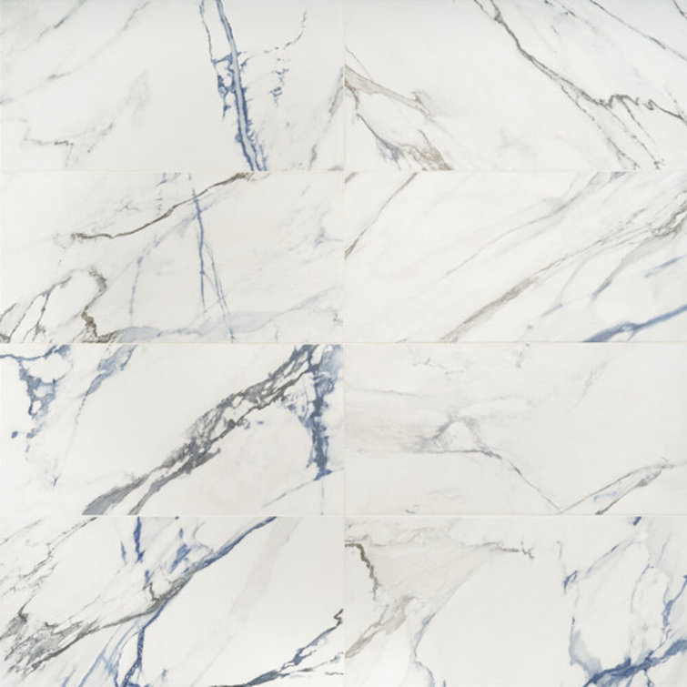 Calacatta Cyanic 12x24 Matte Porcelain Wall and Floor Tile