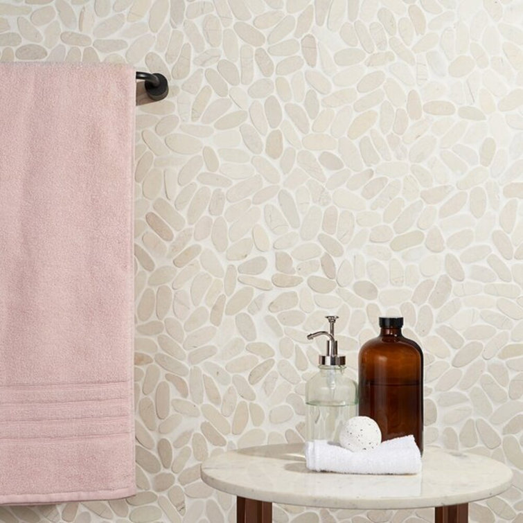 White Natural Slate Pebble Mosaic Tile for Indoor/Outdoor Use