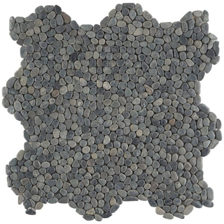 Natural Multicolor Slate Pebble Mosaic Tile for Indoor/Outdoor