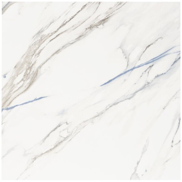 Calacatta Azur 24x24 Matte Porcelain Tile with Blue Veining