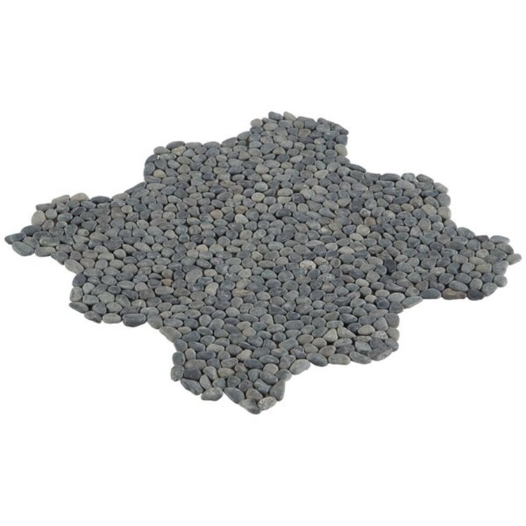 Natural Multicolor Slate Pebble Mosaic Tile for Indoor/Outdoor