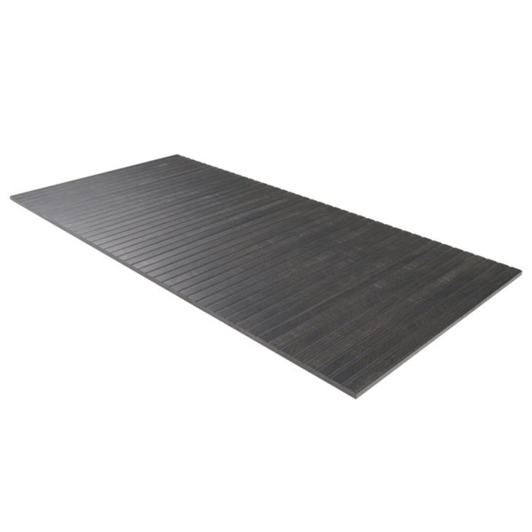 Black Ribbed Porcelain Large Format Wall Tile 24x48