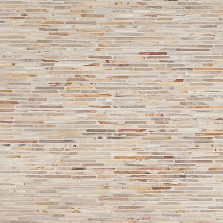 Petra Tumbled Brown Marble Mosaic Tile for Shower and Deck