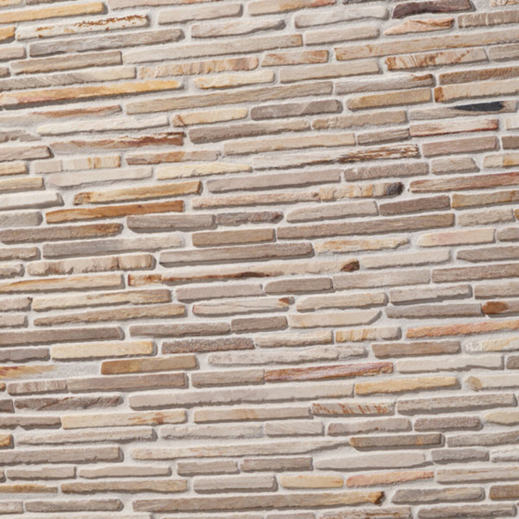 Petra Tumbled Brown Marble Mosaic Tile for Shower and Deck