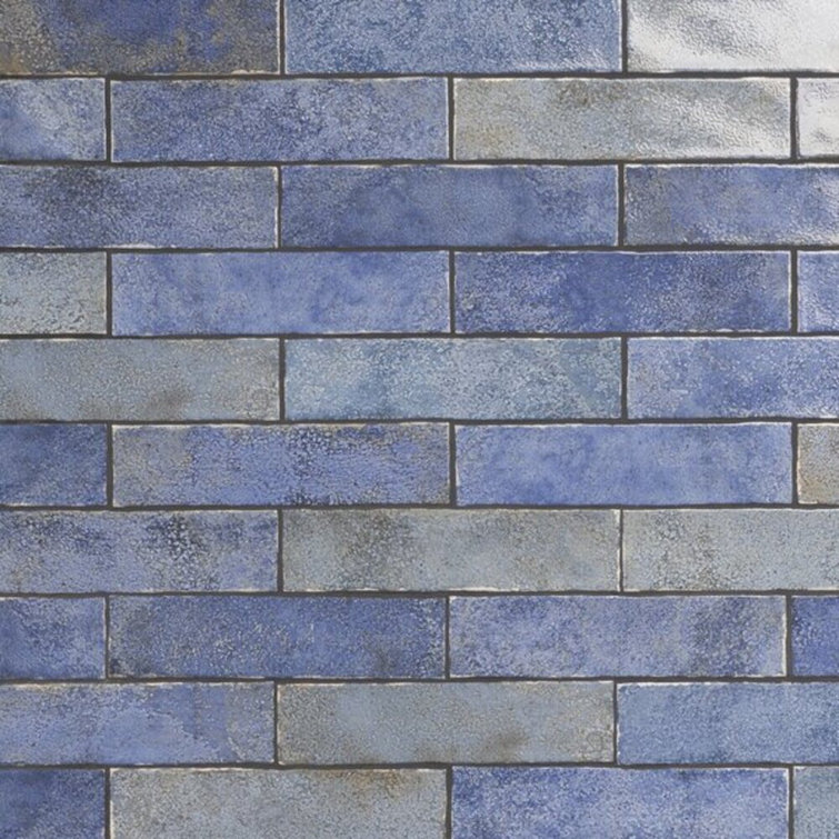 Vandalay Polished Blue 3x12 Subway Tile for Wall and Bath