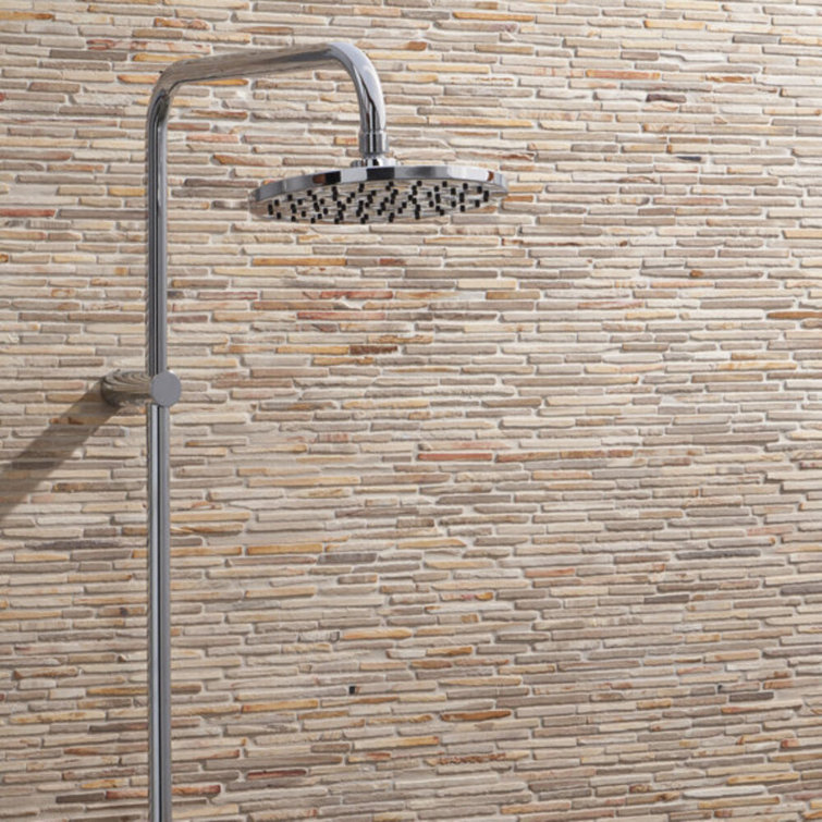 Petra Tumbled Brown Marble Mosaic Tile for Shower and Deck