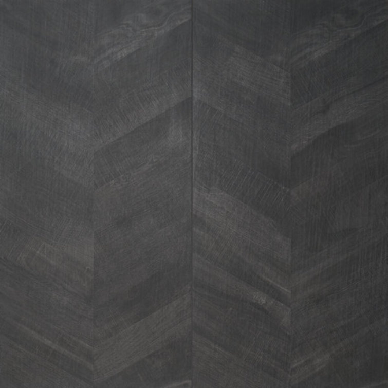 Auburn Chevron 24x48 Matte Black Porcelain Floor and Wall Tile
