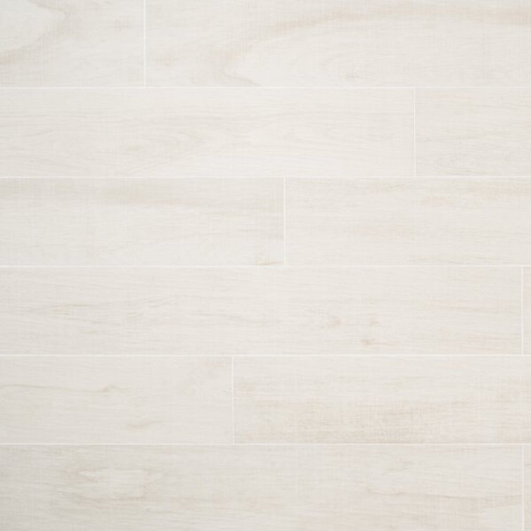Montgomery White 8" x 48" Matte Porcelain Wood Look Tile