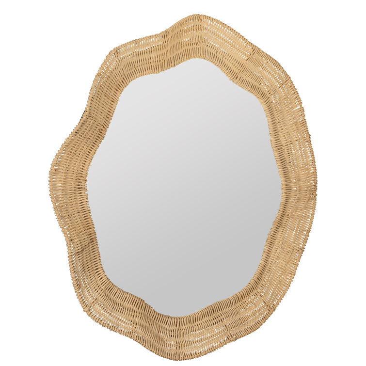 Natural Rattan Round Bathroom Wall Mirror