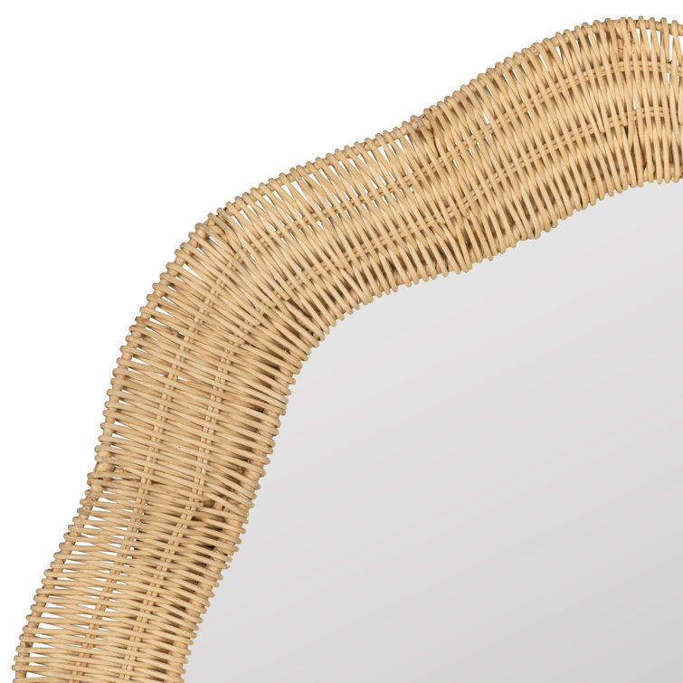 Natural Rattan Round Bathroom Wall Mirror
