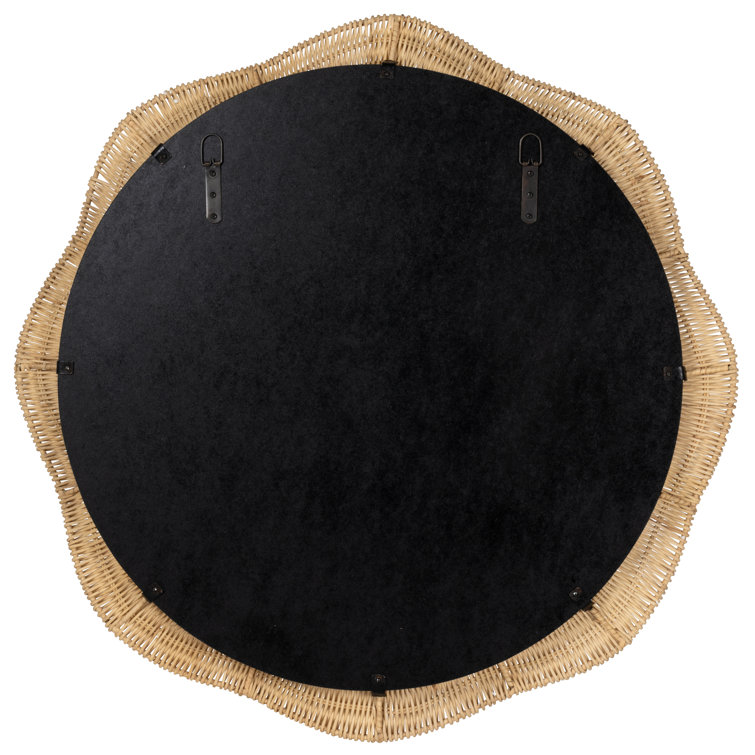 Natural Rattan Round Bathroom Wall Mirror
