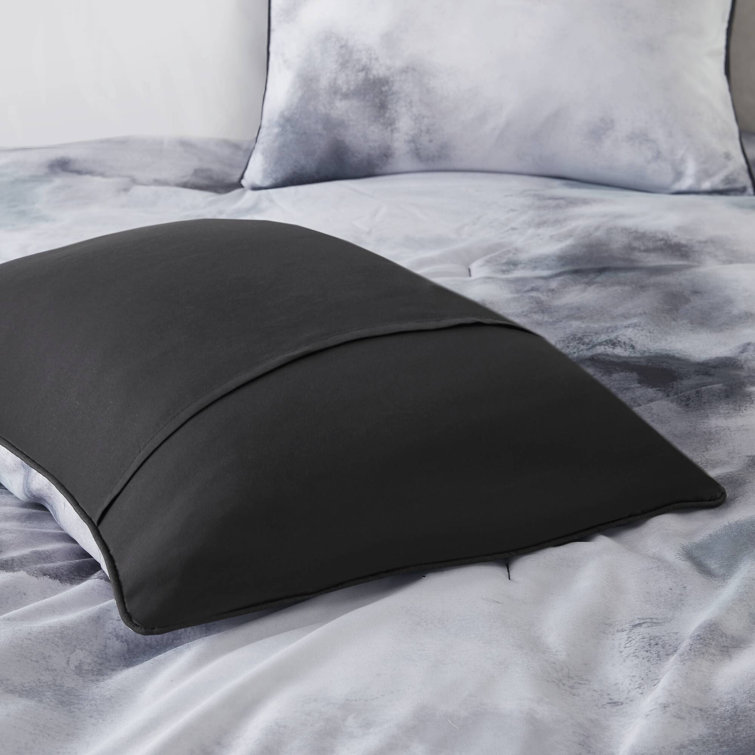 Charcoal Twin Microfiber Tie Dye Comforter Set with Pillow