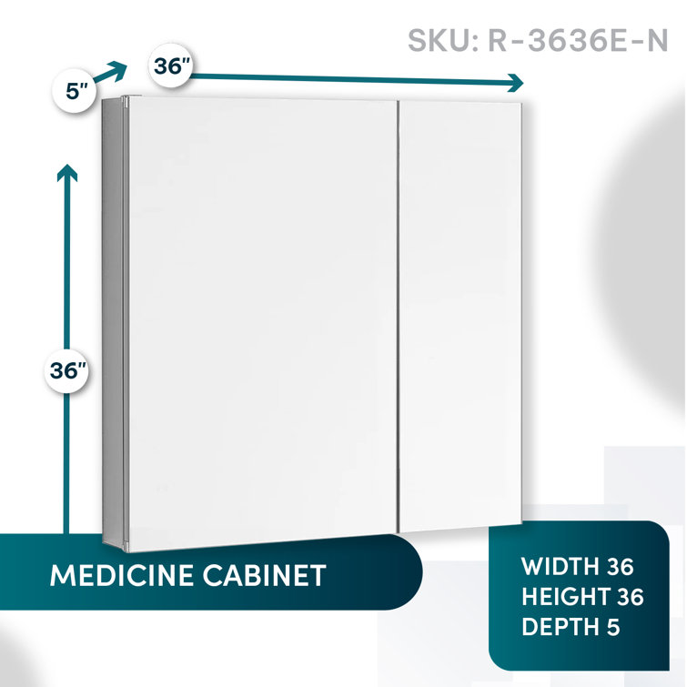 Royale 36x36 Triple Door LED Medicine Cabinet