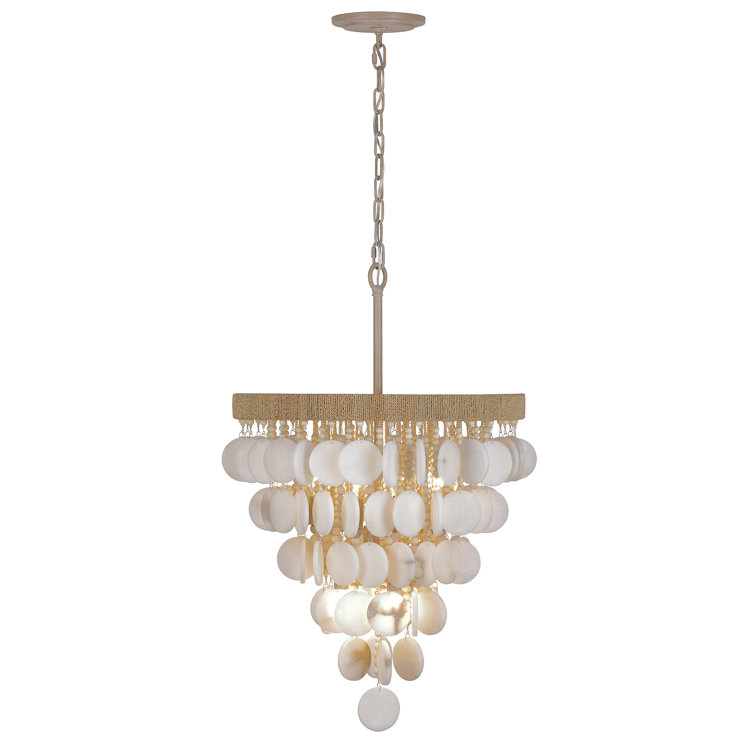 Autumn White Alabaster Stone 8-Light Indoor Pendant