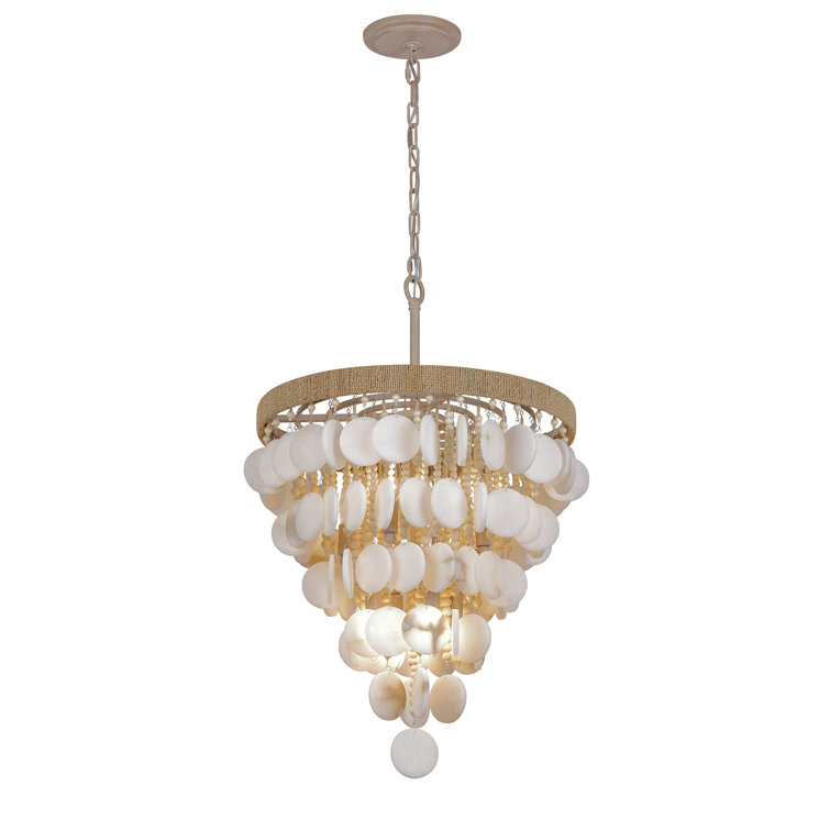 Autumn White Alabaster Stone 8-Light Indoor Pendant