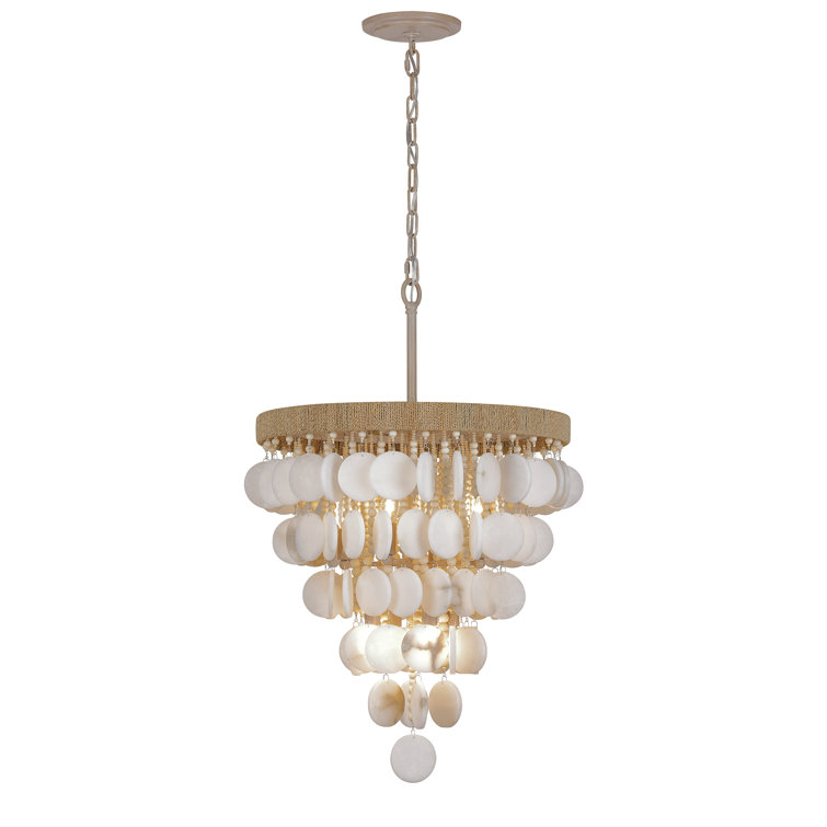 Autumn White Alabaster Stone 8-Light Indoor Pendant