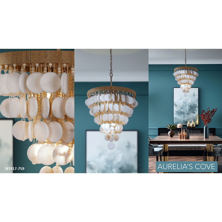 Autumn White Alabaster Stone 8-Light Indoor Pendant