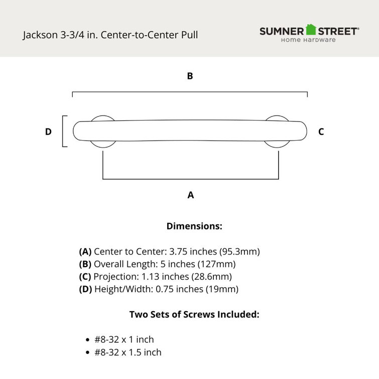 Jackson 5-Inch Polished Nickel Arch Bar with Mounting Hardware