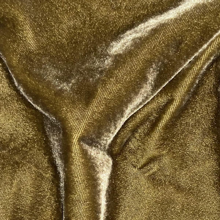 King Green Ochre Velvet Bedspread Cover with Cotton Shams