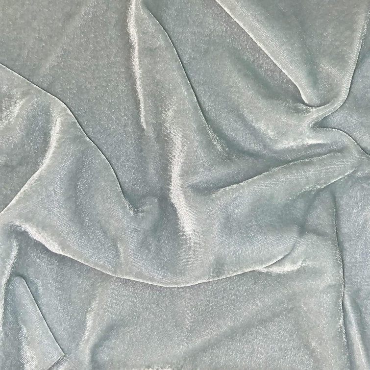 Icy Blue Velvet and Cotton Queen Duvet Cover Set