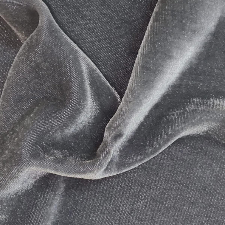 Slate Gray Faux Silk Velvet Queen Duvet Cover Set