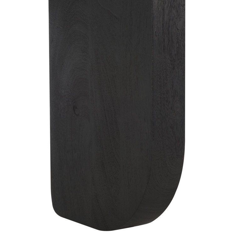 Graelyn Black Acacia Wood and Grey Marble Coffee Table