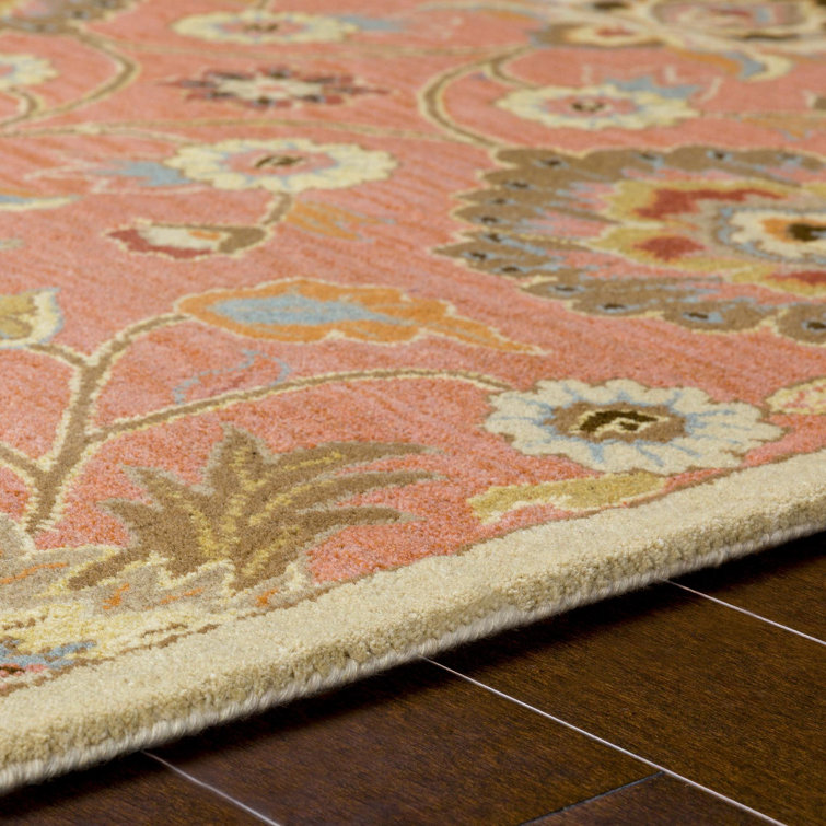 Arden Burnt Orange Hand Tufted Wool Square Rug