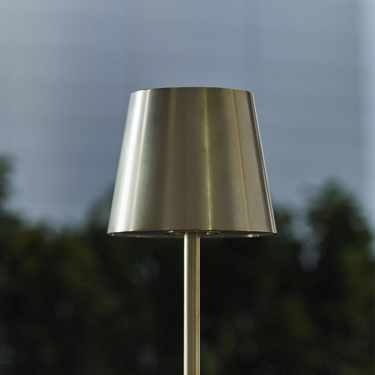 Natural Brass Cordless LED Table Lamp with Dimmable Touch