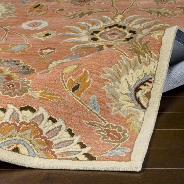 Arden Burnt Orange Hand Tufted Wool Square Rug