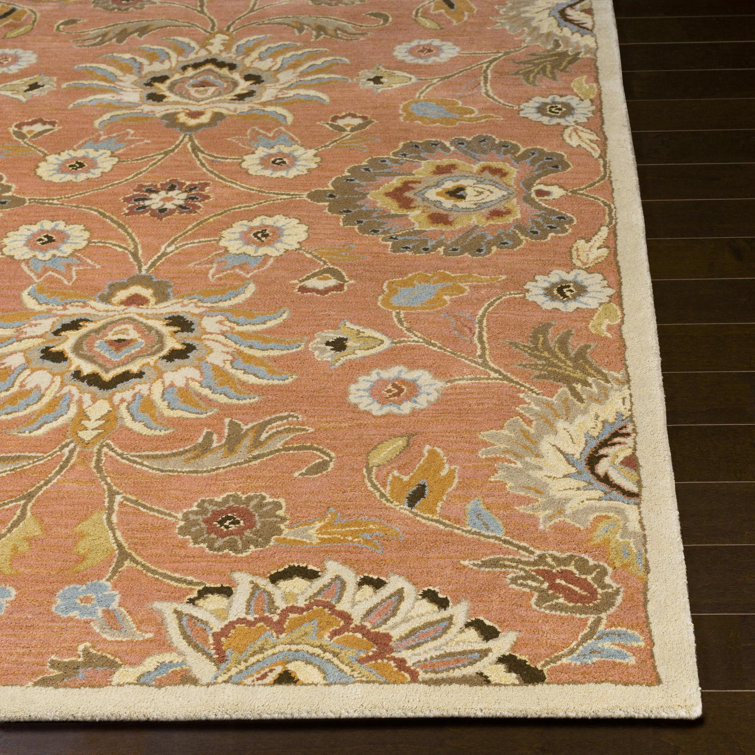 Arden Burnt Orange Hand Tufted Wool Square Rug