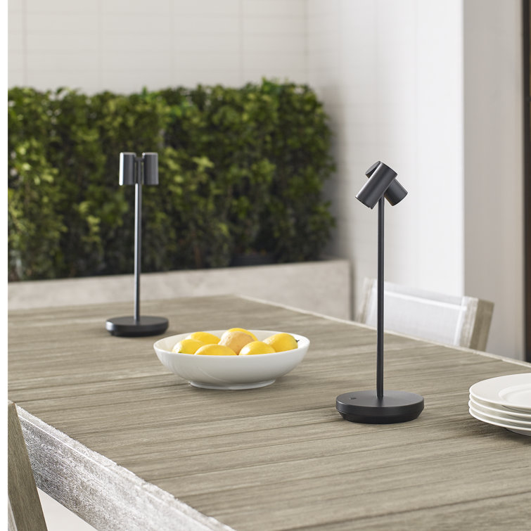 Black Adjustable Cordless Outdoor LED Table Lamp