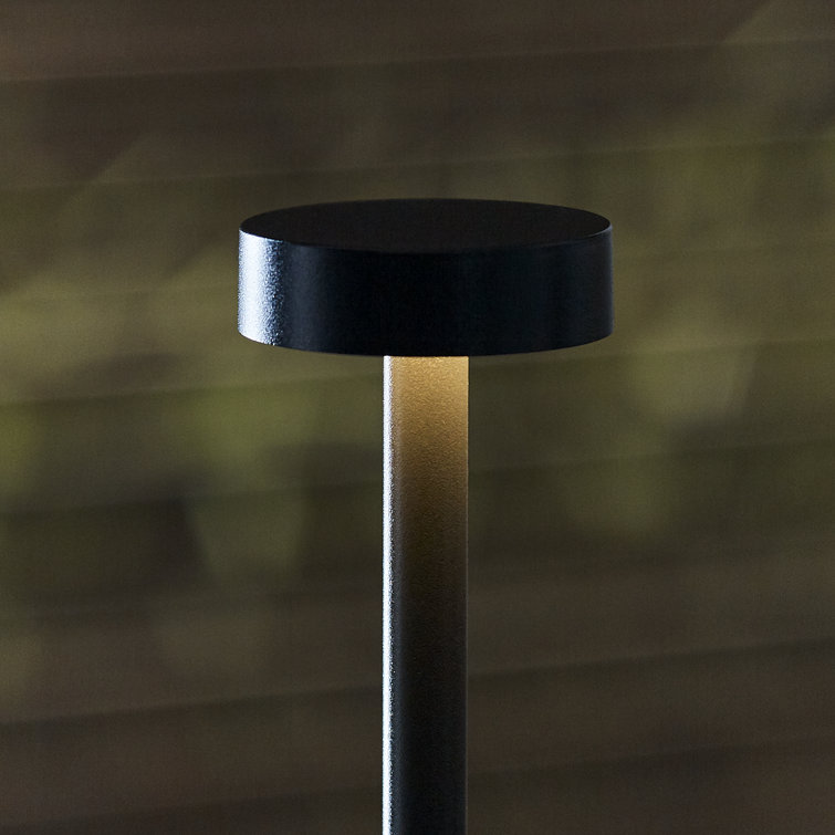 Black Cordless Rechargeable LED Table Lamp with 3-Way Switch