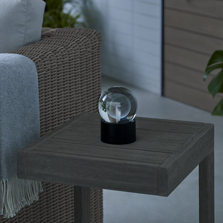 Mina Black Crystal Sphere Rechargeable Table Lamp