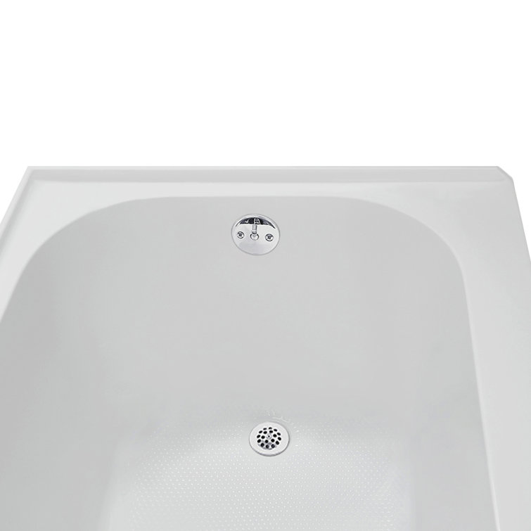 66" Glossy White Acrylic Right-Hand Drain Alcove Bathtub
