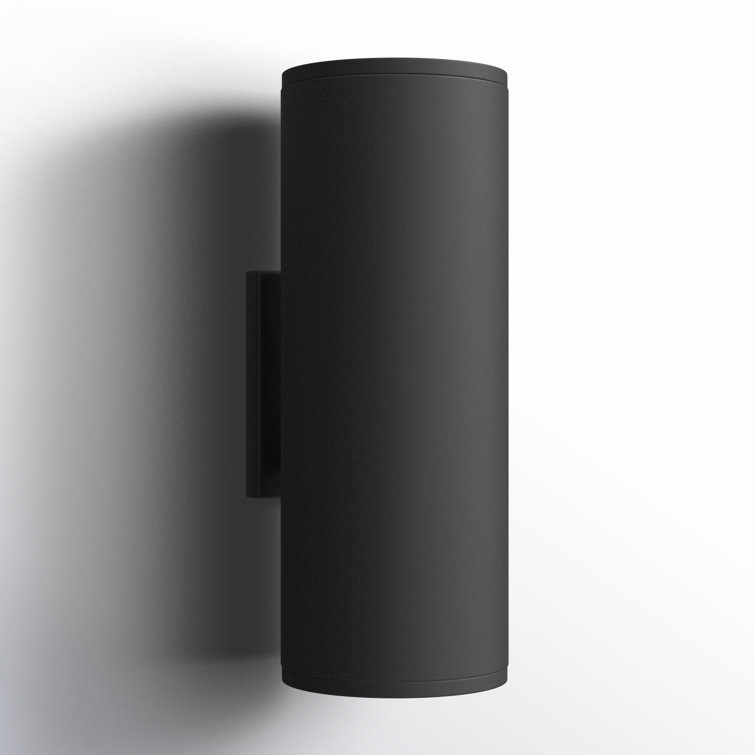 Silo Black 12" Outdoor Wall Sconce with Etched Glass