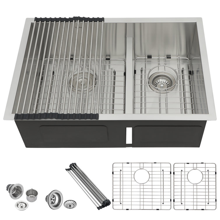 28-Inch Double Bowl Undermount Stainless Steel Kitchen Sink