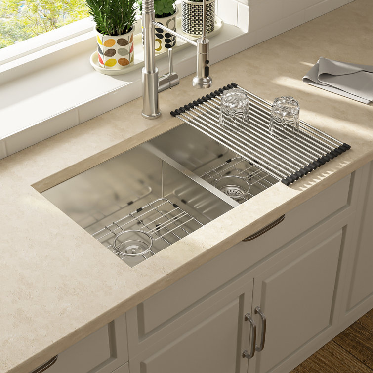 28-Inch Double Bowl Undermount Stainless Steel Kitchen Sink
