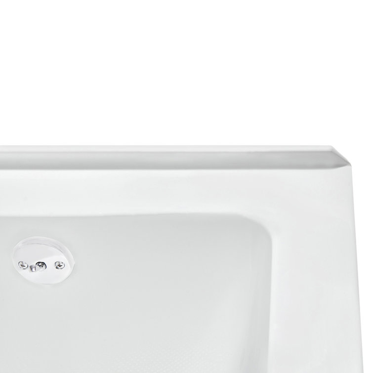 60-Inch Glossy White Acrylic Right-Hand Drain Alcove Bathtub