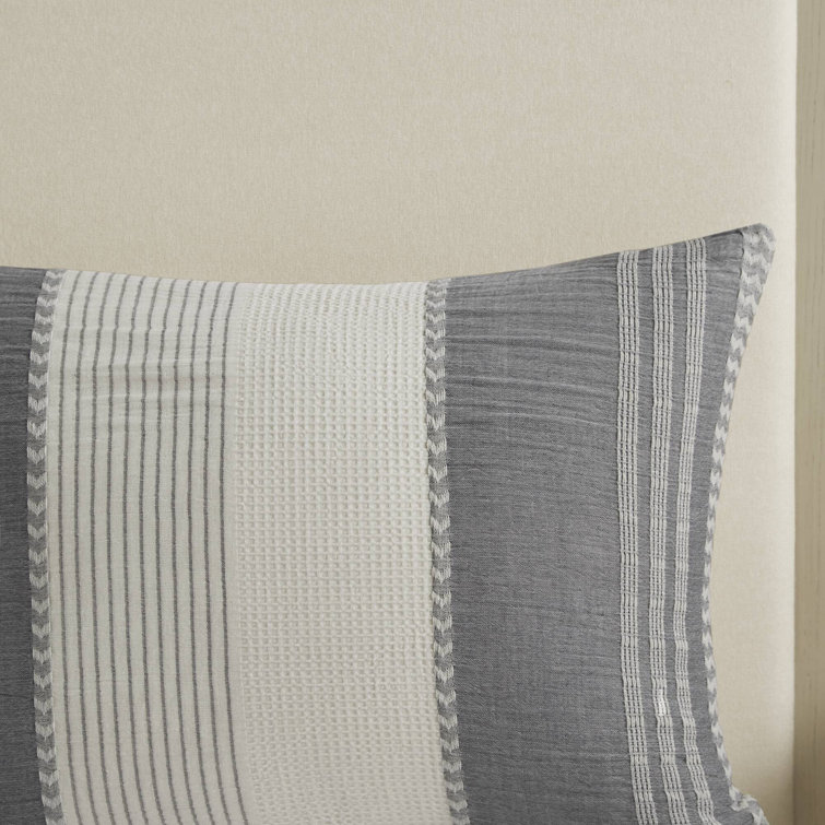 Murphy Full Blue Cotton Jacquard Comforter Set