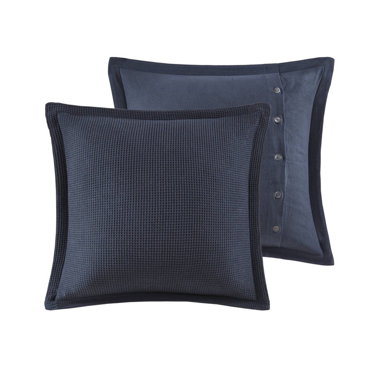 Murphy Full Blue Cotton Jacquard Comforter Set