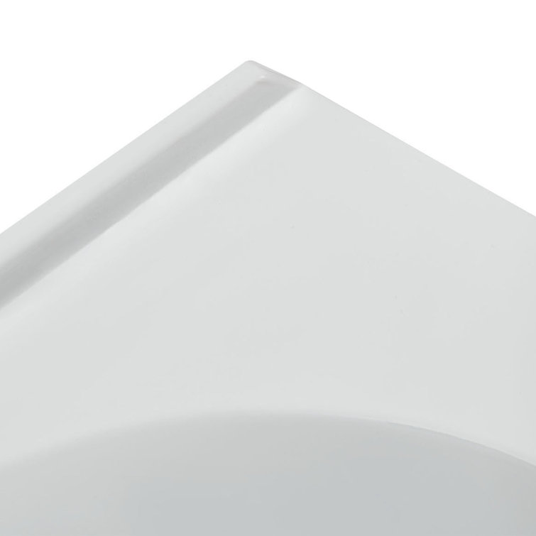 60-Inch Glossy White Acrylic Alcove Bathtub with Right-Hand Drain