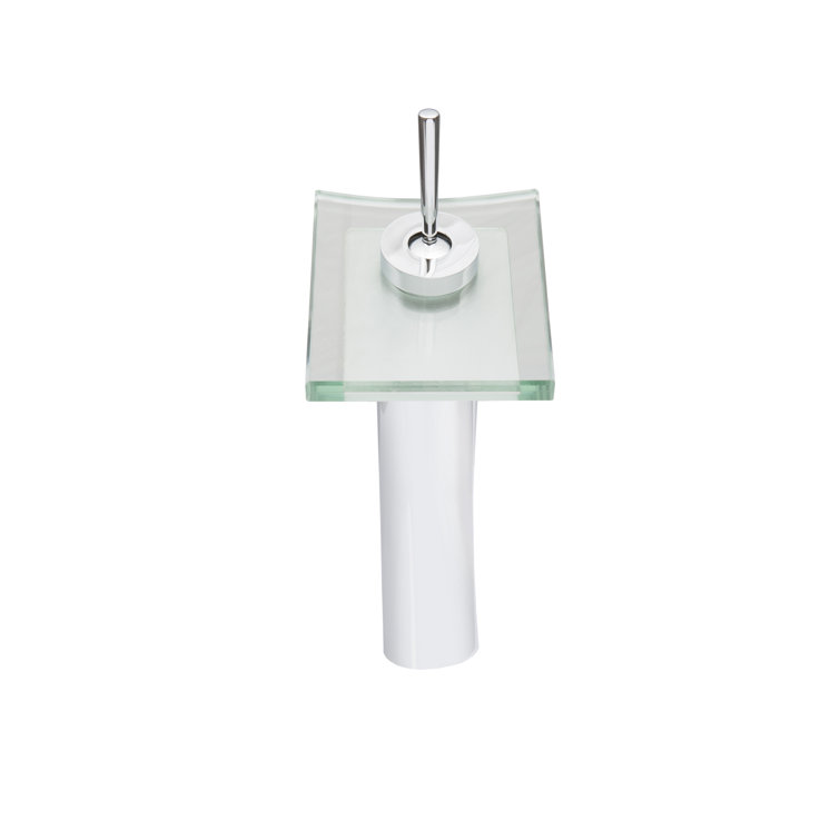 Novatto Squared Minimalist Chrome Waterfall Vessel Faucet