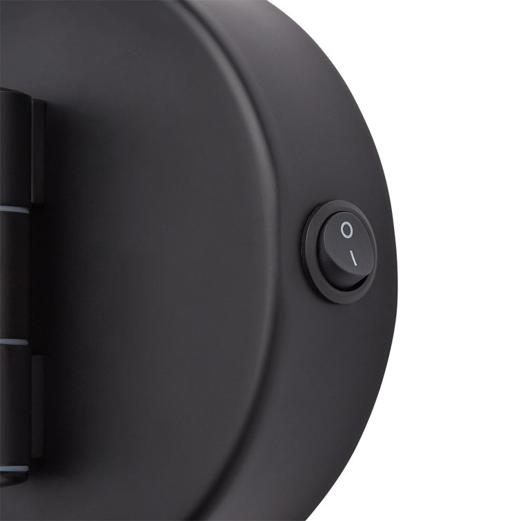 Satin Black Round Magnifying LED Wall Mirror