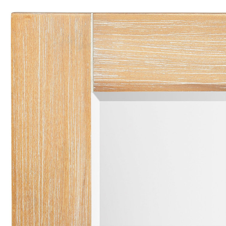 Driftwood Brown Mahogany Rectangular Framed Mirror