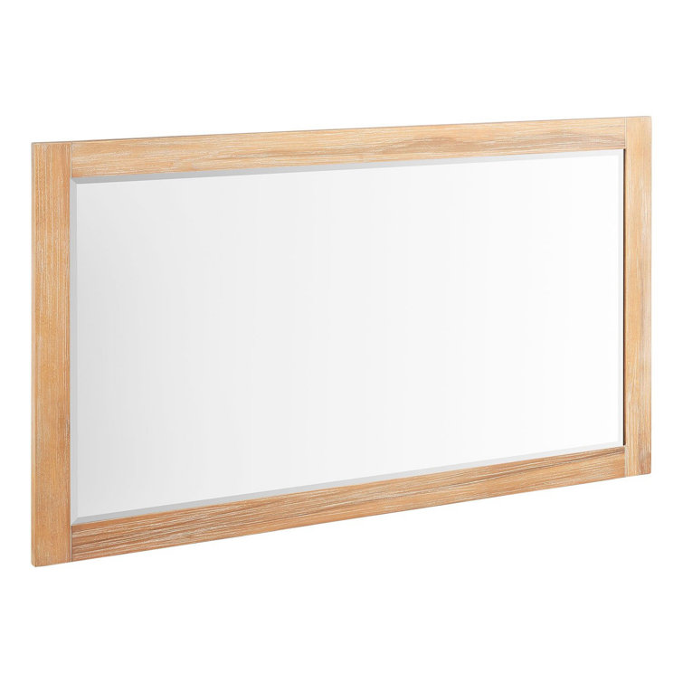 Driftwood Brown Mahogany Rectangular Framed Mirror