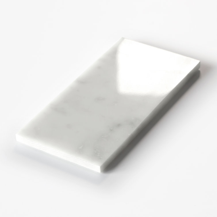 Carrara White Marble Peel and Stick Subway Tile Sheets